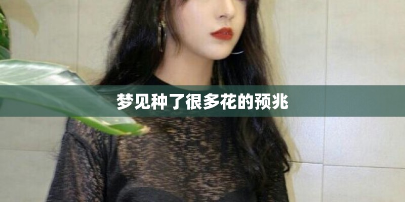 梦见种了很多花的预兆