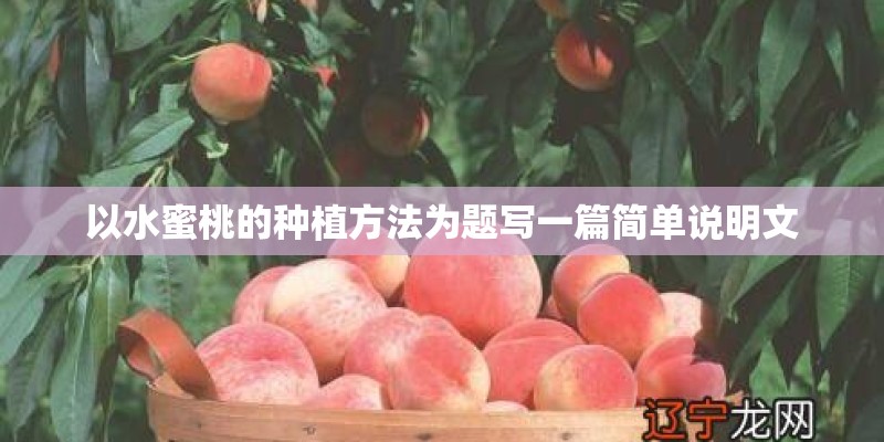 以水蜜桃的种植方法为题写一篇简单说明文