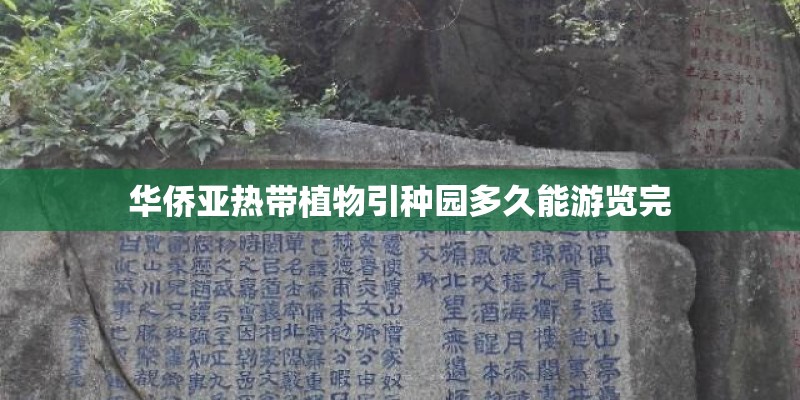 华侨亚热带植物引种园多久能游览完