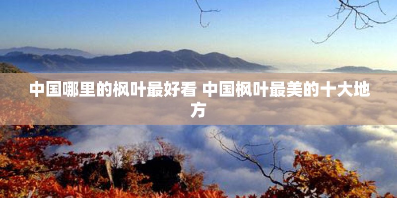中国哪里的枫叶最好看 中国枫叶最美的十大地方