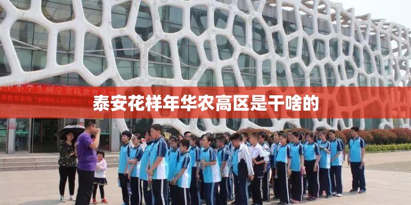 泰安花样年华农高区是干啥的