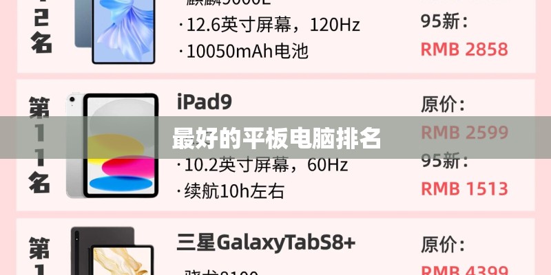 最好的平板电脑排名