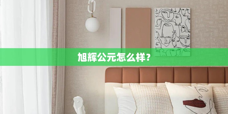 旭辉公元怎么样？