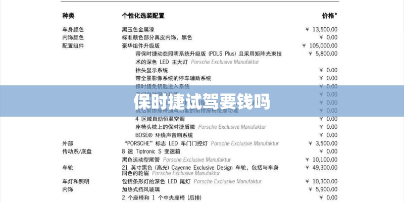 保时捷试驾要钱吗