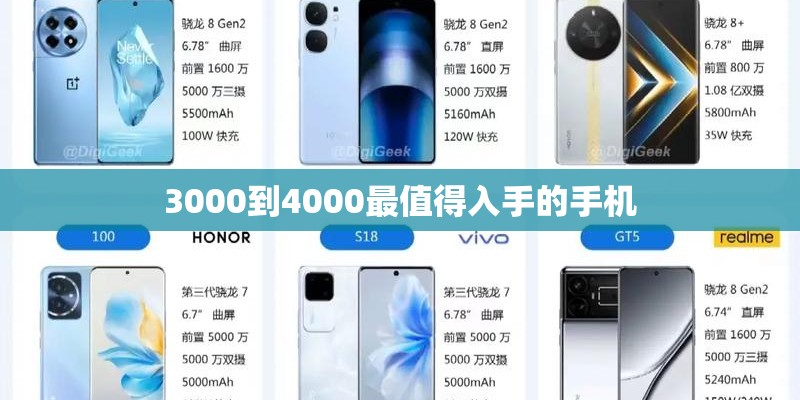 3000到4000最值得入手的手机